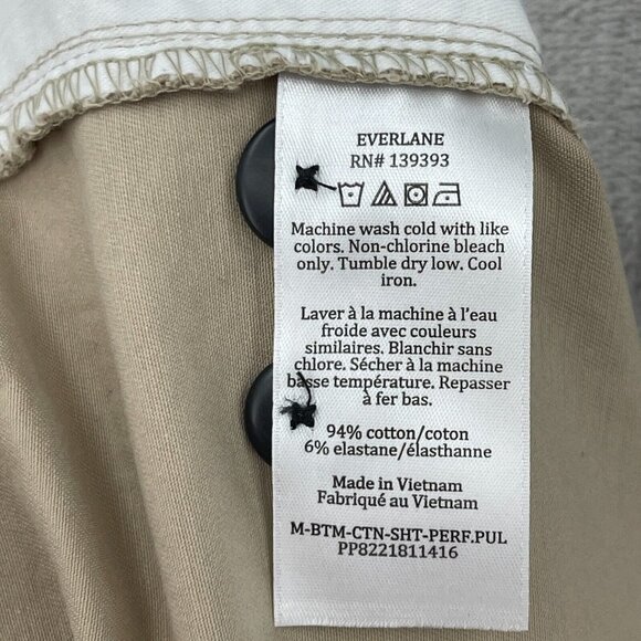 Everlane The Pull On Performance Chino Short 7" Tan Beige Elastic Waist - Picture 6 of 11